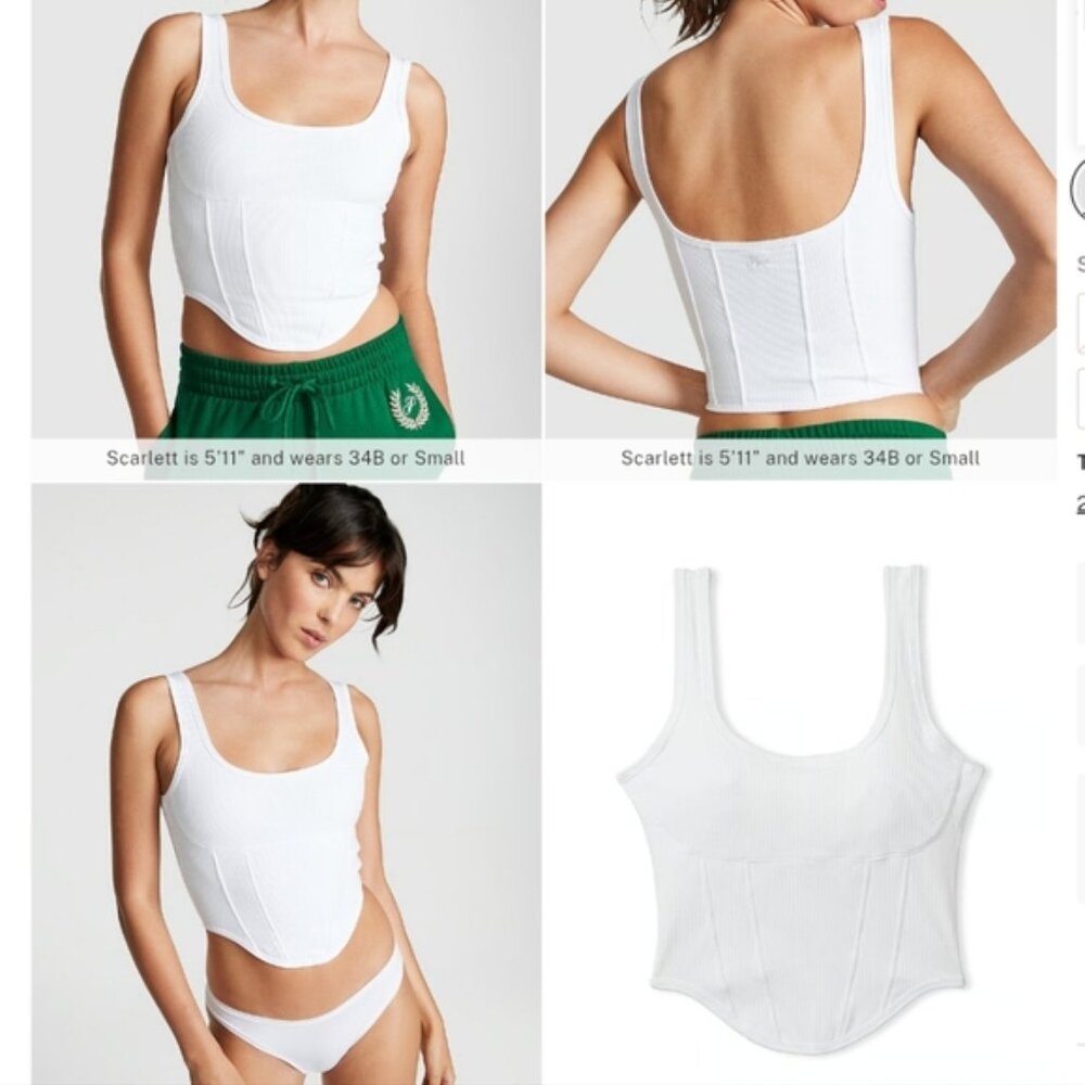 New VS PINK Cinched Corset Top